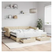 vidaXL Tagesbett 100 x 200 cm Creme
