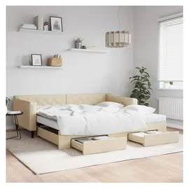 vidaXL Tagesbett 100 x 200 cm Creme