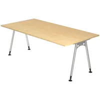 Bümö Schreibtisch Ahorn, Nachbildung,Ahorn, Rechteckig, 200x72x100 cm, FSC Mix,