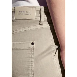 STREET ONE STREET ONE, Damen, Gr. 31, Länge 28, beige (beige washed), Denim/Jeans, Obermaterial: 81% Baumwolle, 17% Polyester, 2% Elasthan, unifarben, loose fit lang, Jeans, mit Stretch