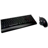 Inter-Tech KC-3000 Gaming Tastatur und Maus Set schwarz, USB, DE (88884129)
