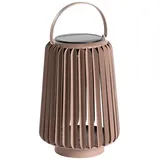 Dehner Laterne Kunststoff, Metall Ø 16 cm x H 31 cm inkl. USB-C Kabel taupe