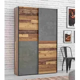 Forte Ozula Schwebetürenschrank 120 x 190,5 x 42 cm grau