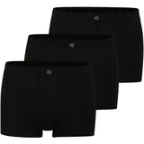 Bugatti Boxershorts »Livorno«, (3 St 3er Pack), mit aufgenähtem Logo Gr. 6 (L), schwarz-dunkel-uni, , 12542643-6