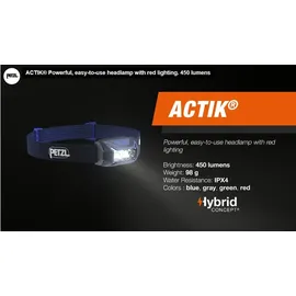 Petzl Actik rot E063AA03 Stirnlampe