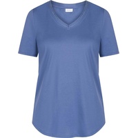 Rösch Rösch, Damen, Pyjama, Basic Schlafanzug T-Shirt, Blau, (38)