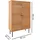 House Nordic Highboard KYOTO 80 x 130 cm Braun / Schwarz