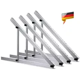 Solarpanel Halterung Flachdach 114 cm Solarmodul Halterung Balkonkraftwerk Halterung für Solarpanel 100W-800W Winkel Einstellbar 0-90° für Dachhalterungen Pv Modul Solarmodule 2 Paar