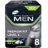 Tena Men Premium Fit Herren-Schutzunterwäsche, Stufe 4, Größe L, 3er-Pack (mit je 8 Stück)