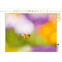 Calvendo Biene im Krokusfeld 1000 Teile Puzzle quer |