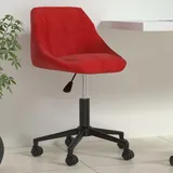 vidaXL Bürostuhl Drehbar Samt Weinrot
