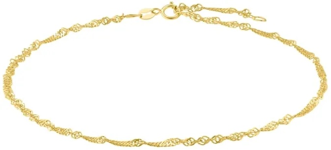 amor Fußkette für Damen, Gold 375 Fußketten