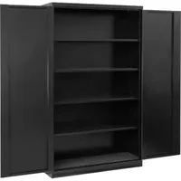guedeaktivbank Werkzeugschrank Metall 110 x 193 x 58 cm schwarz 4 Fachböden abschließbar