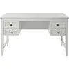 Schreibtisch JAHNKE CLASSIC D 130, weiß (weiß, weiß, weiß), B:130cm H:76cm T:59,6cm, Tische, Schreibtisch, 4 Schubladen, Breite 130 cm