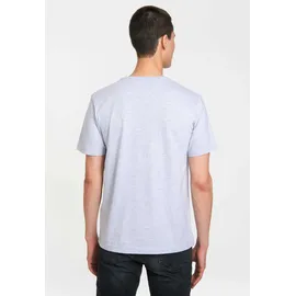 LOGOSHIRT T-Shirt "Sendung mit der Maus - Elefant", Herren, Gr. L, grau (grau, meliert), 95% Baumwolle, 5% Viskose, unifarben, normal, Rundhals, Shirts T-Shirt, mit coolem Print