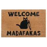 HANSE HOME »Mix Mats Kokos Welcome Madafakas, Türmatte«, rechteckig, 15 mm Höhe, Kokos, Schmutzfangmatte, Outdoor, Rutschfest, Innen, Kokosmatte, Flur