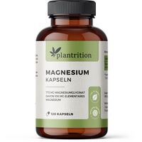 plantrition Magnesium Bisglycinat Kapseln 775 mg davon 100 mg elementares Magnesiumglycinat pro Kapsel - Magnesium-Bisglycinat hochdosiert 2325mg Dosis plantrition 120 Vegane Kapseln