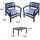 Dmora Outdoor-Lounge-Set 3-tlg. Anthrazit
