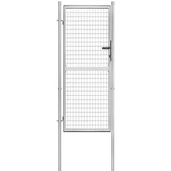 vidaXL Gartentor Verzinkter Stahl 105x250 cm Silbern