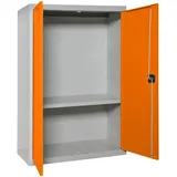 Proregal AMEGO Stahlschrank 90 x 80 x 40 cm Orange-Grau