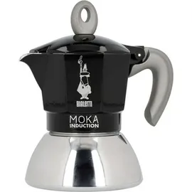 Bialetti Moka Induction 2 Tassen schwarz/silber