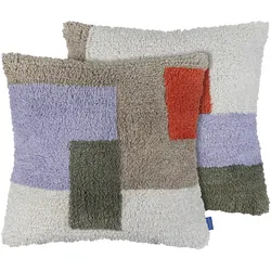 Mette Ditmer - Brick Kissenbezug, gestickt, 50 x 50 cm, dark olive