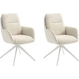 Home affaire Esszimmerstuhl Barcelona (Set, 2 St), verschiedene Gestelle in Holz oder Metall beige