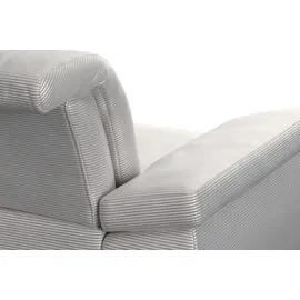 sit&more 2,5-Sitzer SIT & MORE "Cabana", silber, B:211cm H:84cm T:123cm, 95% Polyester, 5% Polyamid, Sofas, Breite 211 cm, mit oder ohne Sitztiefen-, und Kopfteilfunktion
