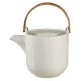 Asa Selection Teekanne COPPA SENCHA, Creme - Porzellan - 600 ml - mit Holzgriff