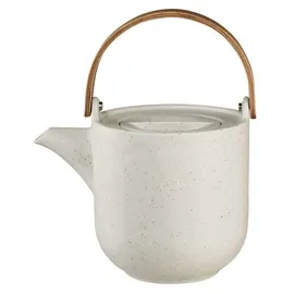 Asa Selection Teekanne COPPA SENCHA, Creme - Porzellan - 600 ml - mit Holzgriff