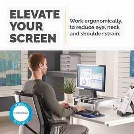 Fellowes Monitorständer Office Suites Standard Schwarz/Silber