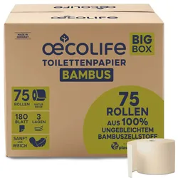 Toilettenpapier XXL-Box Bambus