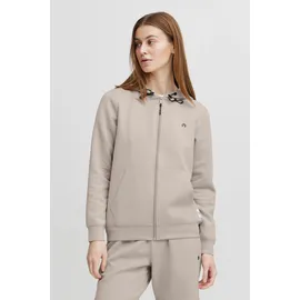 North Bend Sweatjacke NORTH BEND "Sweatjacke NBTara W", Damen, Gr. 44, grau (dove), Obermaterial: 78% Polyester PES. 17% Viskose CV. 5% Elasthan EL., Sweatjacken Sweatjacke