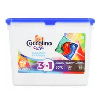 KomfortHome Coccolino 45 Discs 3in1 Vollwaschmittel Colorwaschmittel (45 Stück) bunt