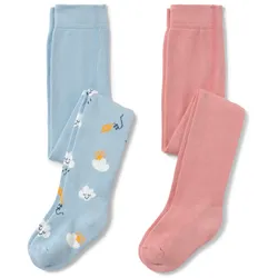 Tchibo - 2 Kleinkind-Strumpfhosen - Mädchen - Gr. 98/104 - hellblau