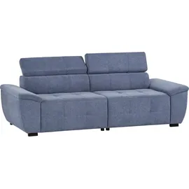 exxpo - sofa fashion Big-Sofa weicher Bezugstoff 2-Sitzer Blau