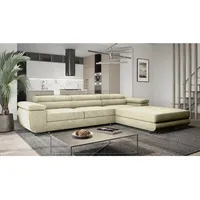 Emporius - Ecksofa 280 cm Sorlo Twin - Sofa mit Schlaffunktion - Ottomane rechts freistehend, verstellbare Kopfstützen - Ecksofa mit Bettkasten, Sofa