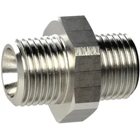 Riegler Doppelgewindenippel, M5 a., G 1/8 a., SW 14,