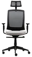 Viking Realspace Karl Ergo Bürostuhl Permanentkontakt Netzstoff Stoff 3D Armlehnen Höhenverstellbarer Sitz Grau, Schwarz 110 kg 9115109BE
