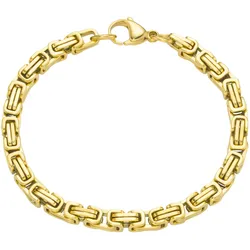 Königsarmband FIRETTI "Schmuck Geschenk Armschmuck Armkette Königskette", gold (gelbgoldfarben), Armbänder, Herren, Edelstahl