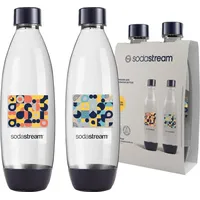 Sodastream Flasche 2X 1L Geometrie Mosaik - Orange, Gelb, Blau