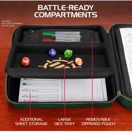 Asmodee ENHANCE Tabletop RPG Organizer Case Collector's Edition Green Dragon Scales