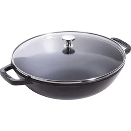 Staub Wok 30 cm, Gusseisen Induktionsgeeignet, schwarz