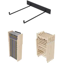 QLS Wandhalterung Stahl 36,5 x 40 x 6 cm Schwarz