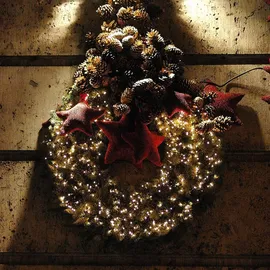 ECD Germany LED Cluster Lichterkette 8,5m 1152 LEDs Warmweiß Timer 8Modi