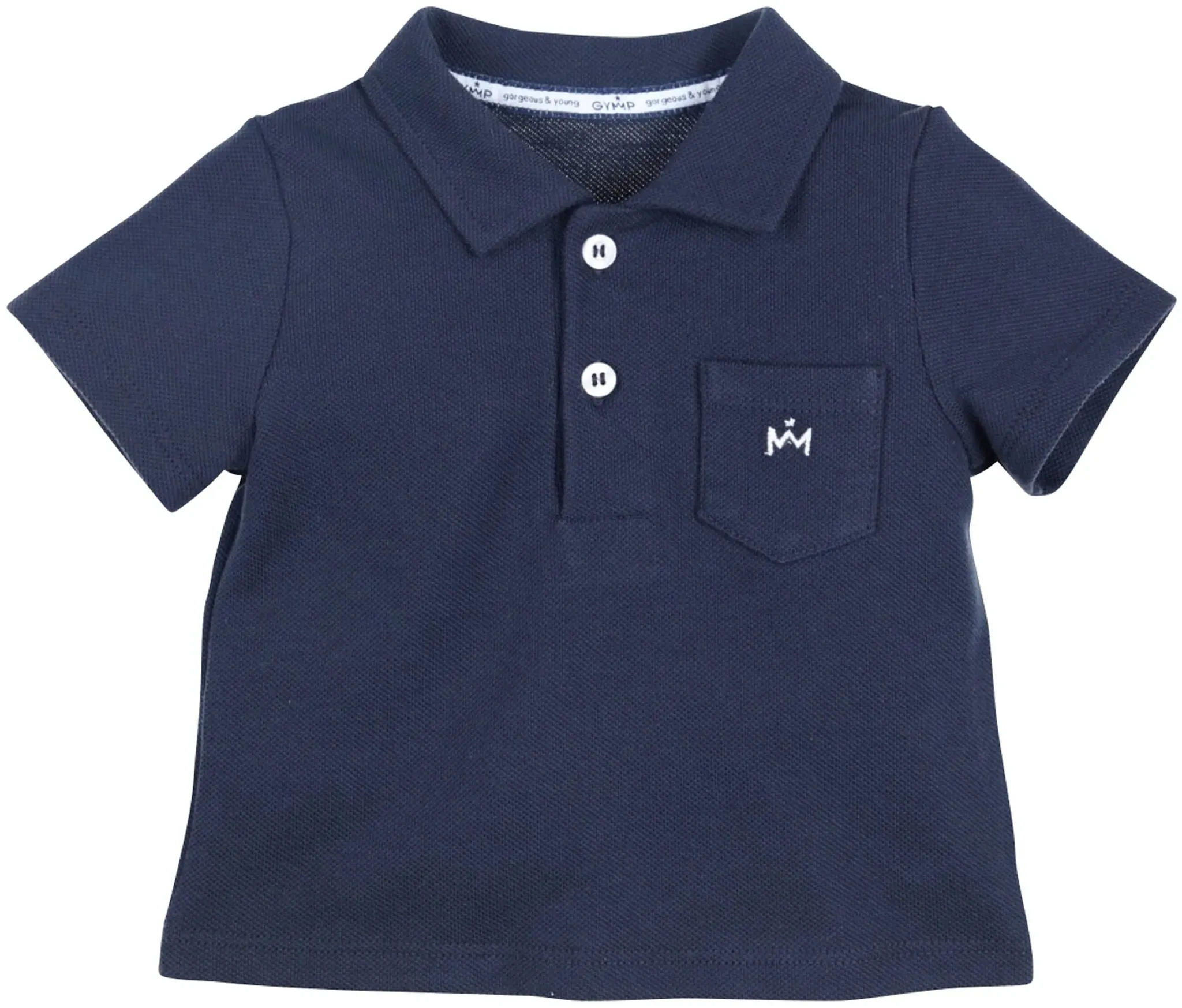 Gymp Polo-T-Shirt mit Tasche Piqué, blau, 68