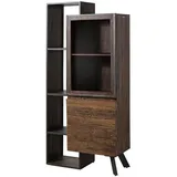 MASSIVMOEBEL24.DE Vitrine Sevilla 90 x 40 x 183 cm Braun