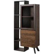 MASSIVMOEBEL24.DE Vitrine Sevilla 90 x 40 x 183 cm Braun