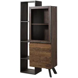 MASSIVMOEBEL24.DE Vitrine Sevilla 90 x 40 x 183 cm Braun