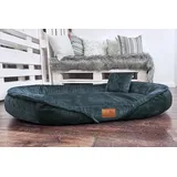 XENIA TEDDY Orthopädisches Hundebett sehr flauschig Tierlando - XXL - petrol